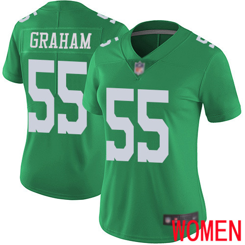 Women Philadelphia Eagles #55 Brandon Graham Limited Green Rush Vapor Untouchable NFL Jersey Football->nfl t-shirts->Sports Accessory